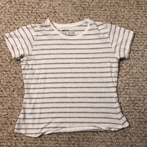 Cotton On grey/white striped tee